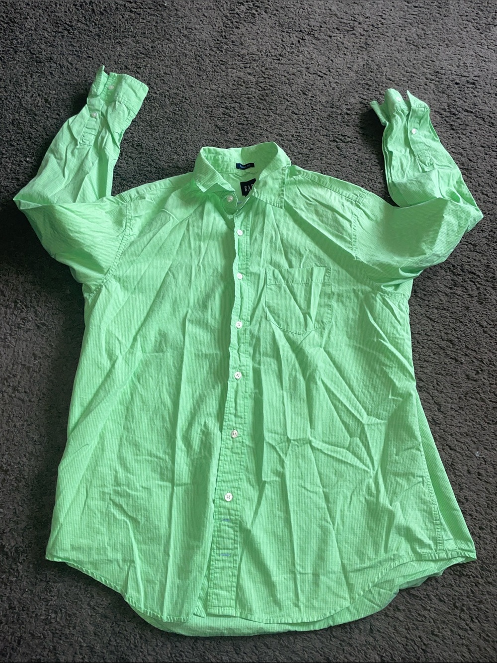 GAP Men's Button-Down Shirt in Light Green